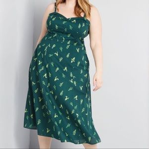 XL Interest Achieved Midi Cactus dress
